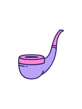 Satış animasyonu sigara içen pipo ikonik dövme imajı