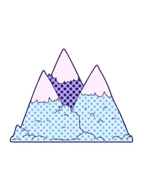 Çizgi film dağlarının hareketli animasyonu