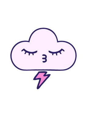 Bir gökgürültüsü bulutunun çizgi filminin animasyonunu canlandırın.