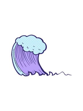 Çizgi film dalgasının hareketli animasyonu