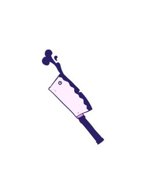 shivering motion animation of meat cleaver