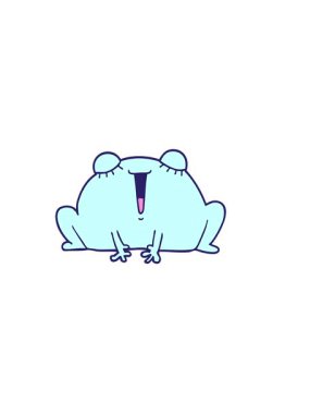 Tatlı kurbağanın yatay titreşimli animasyonu