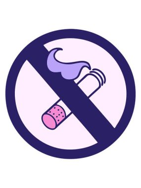 Sigara içilmeyen tabelanın dizaynını salla ve duraklat