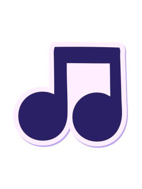 Hoş bir karikatür notasının titreşimli hareketli animasyonu