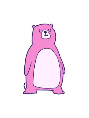 Karikatür kutup ayısının titreşimli hareketi