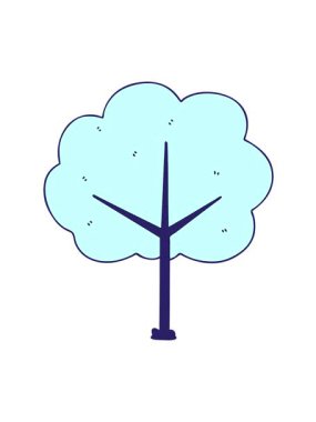 El çiziminin titreşimli hareketi çizgi film ağacı