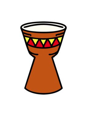 Geleneksel Brezilya karnaval enstrümanının neon ışık efekti animasyonu