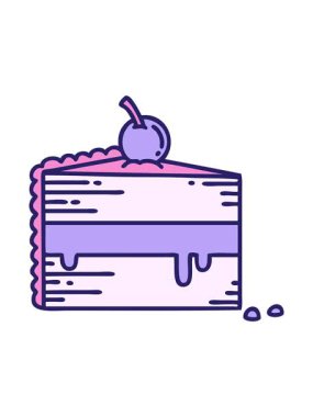 Bir dilim kekin ikonik dövme şeklindeki görüntüsünü canlandırın.