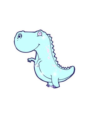 Dinozor çizgi filminin parıltı etkisi