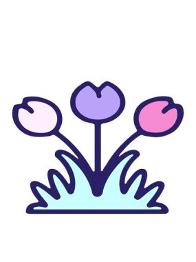 karikatür lale çiçeğinin hareketli animasyonu