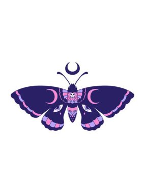 Dövmenin hareketli animasyonu geleneksel bir güve stilinde