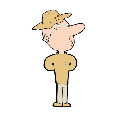 Şapkalı adam çizgi film