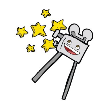 çizgi film eski film fotoğraf makinesi