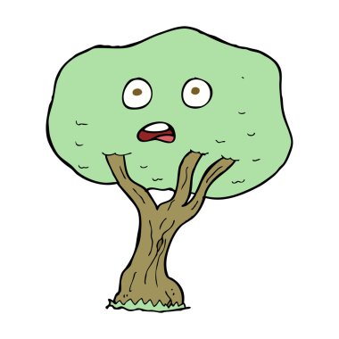 çizgi film mutsuz ağaç