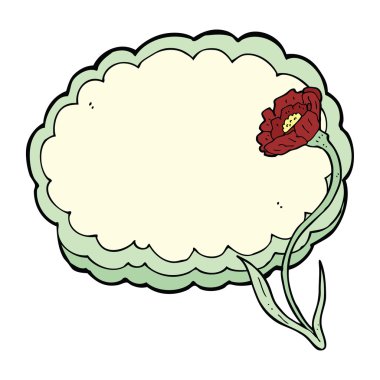 çizgi film çiçek ve bulut Çerçeve