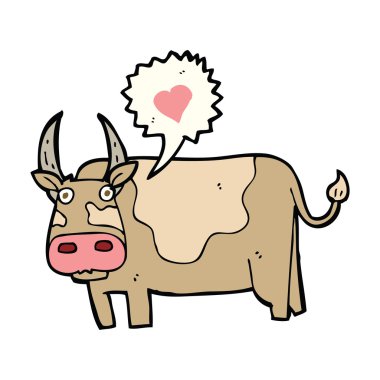 elle çizilmiş karikatür inek