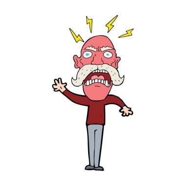 öfkeli yaşlı adam çizgi film