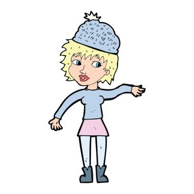 Çizgi filmdeki kadın.