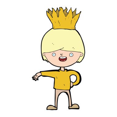 Taç takan bir çizgi film karakteri