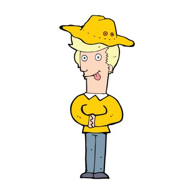 Şapkalı adam çizgi film