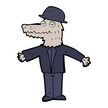 çizgi film kurt adam giyen şapka