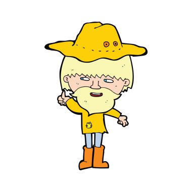 Çizgi filmci şapkalı adam