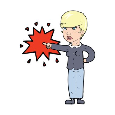 karikatür kadını suçlayarak