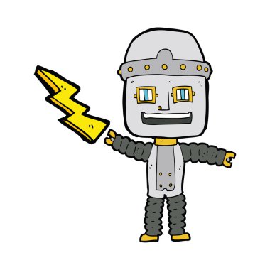 elle çizilmiş karikatür robot