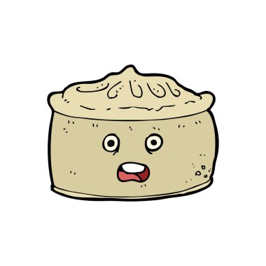 çizgi film pasta ile yüz