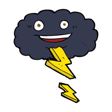 karikatür fırtına bulutu