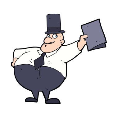 çizgi adam giyen üst şapka