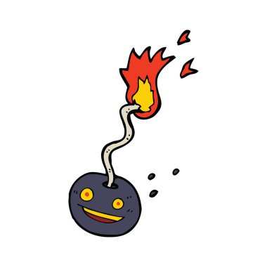 Yüzü olan çizgi film bombası.