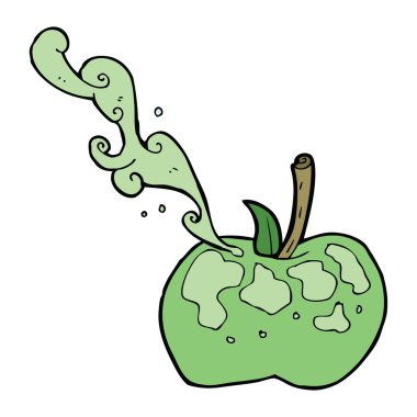 elle çizilmiş karikatür elma