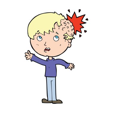 çizgi film yaralı kafa