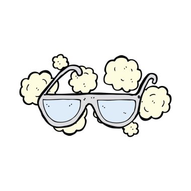 çizgi film tozlu eski gözlükler