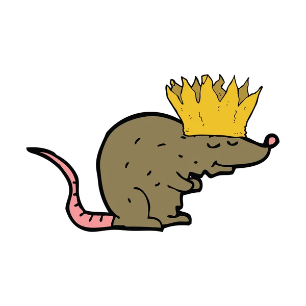 King rat cartoon — Stockvector