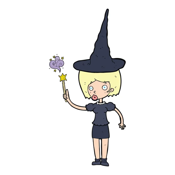 Cartoon halloween witch — Stock Vector