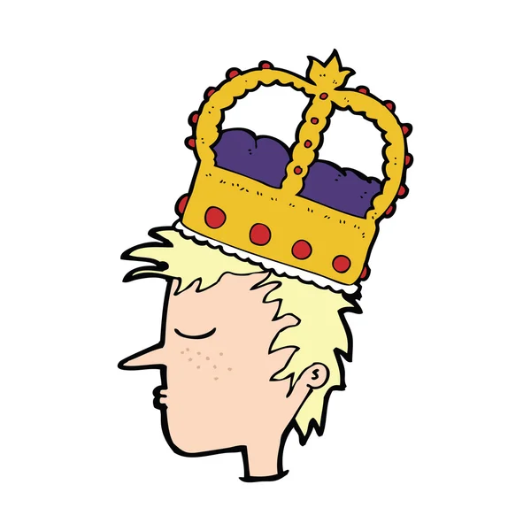 Kreslená osoba s korunou — Stockový vektor