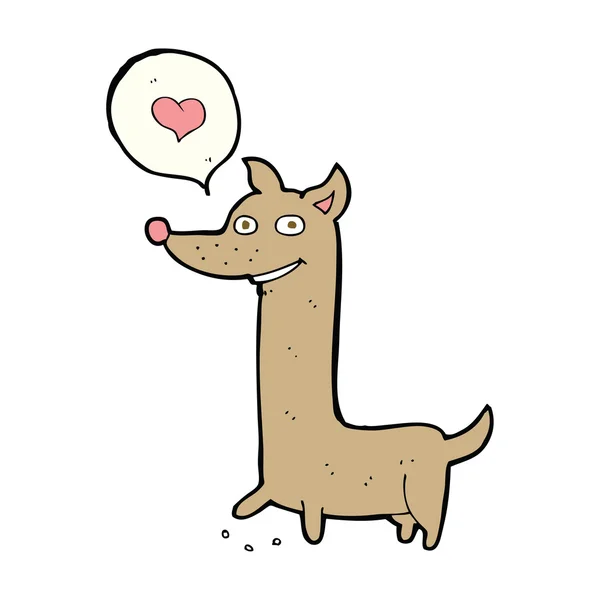Kreskówka pies z miłości serca — Wektor stockowy