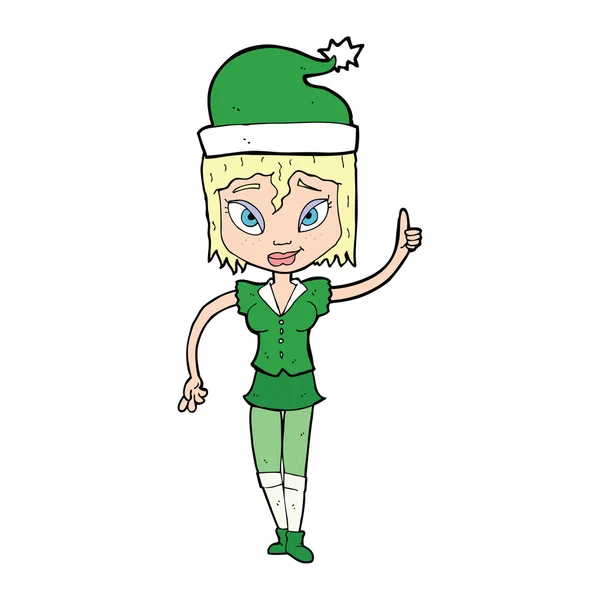 Santa's helper cartoon — Stock Vector