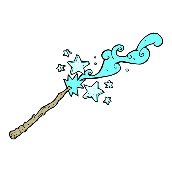 Magic wand casting spell — Stock Vector