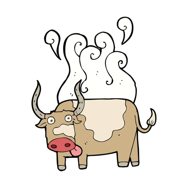 Hand drawn cartoon bull — Stock Vector