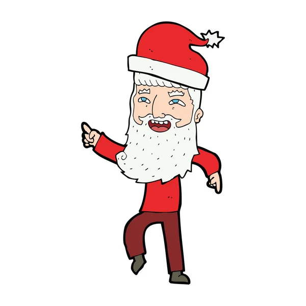 Desenho animado hipster santa claus — Vetor de Stock