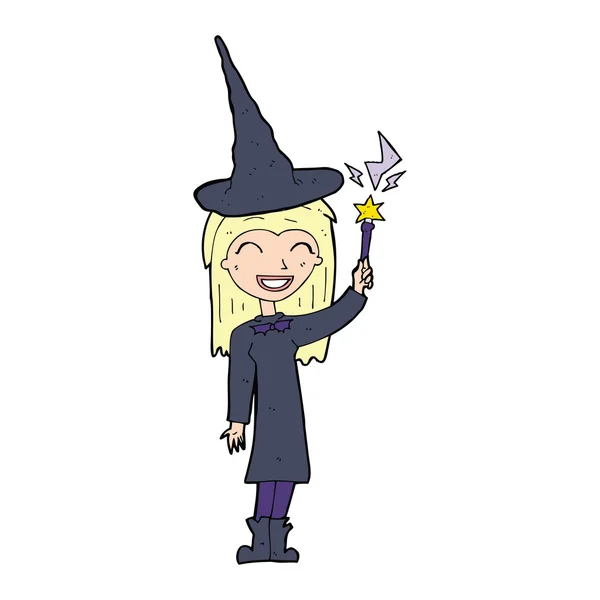 Kreskówka Halloween czarownica — Wektor stockowy