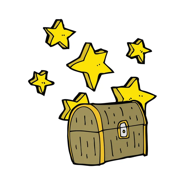 Pirate treasure chest cartoon — Stock Vector