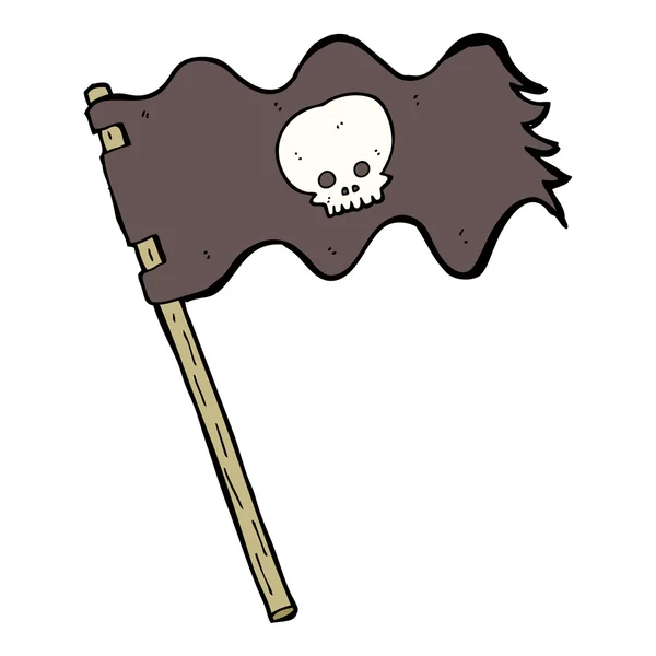 Bandera pirata de dibujos animados — Vector de stock