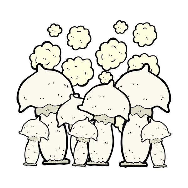 Handgezeichnete Cartoon-Pilze — Stockvektor