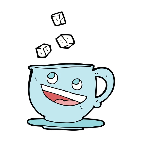 Xícara de chá dos desenhos animados —  Vetores de Stock