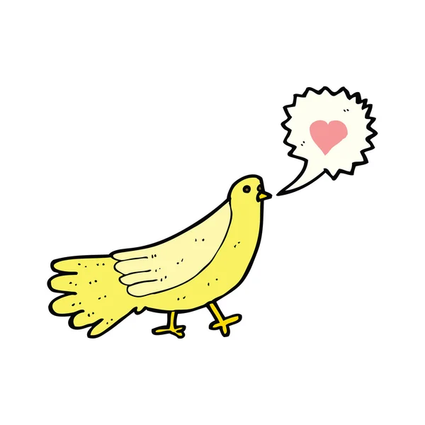 Cartoon kärlek fågel — Stock vektor