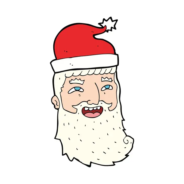 Cartoon laughing santa — Stock Vector